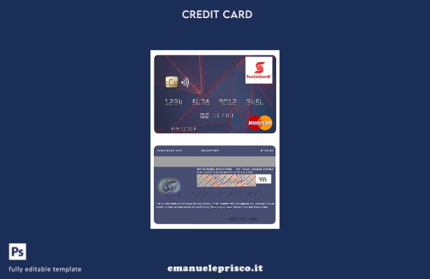 modello mastercard della Banca della Nuova Scozia stile verificato di Saint Vinc